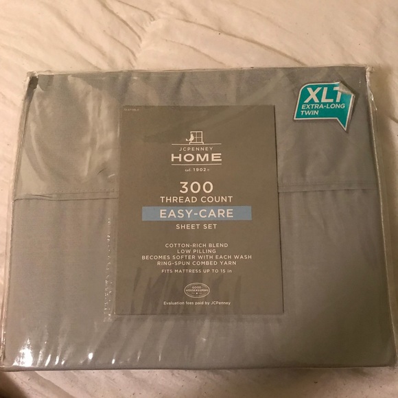 Jcpenney Bedding Brand New Twin Xl Grey Sheets Poshmark